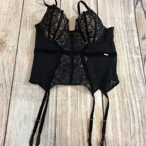 Adore Me corset with garter belt